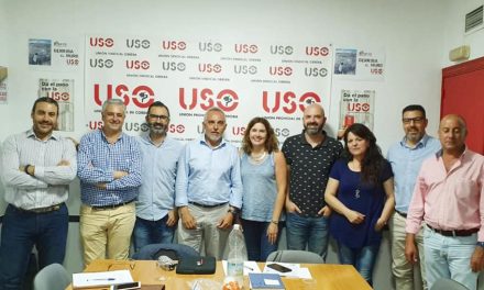 Reunión de Secretario General Estatal de Servicios USO y la responsable de la FS en Andalucía